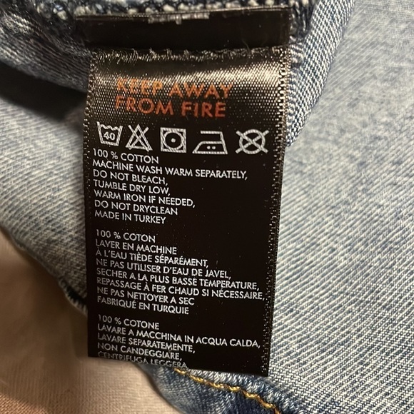 BDG Button Front Mini Denim Skirt Small Dark Blue Swing A-Line Pockets - Picture 8 of 11